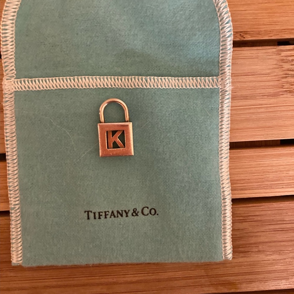 Tiffany & Co. Initial Alphabet Letter "K" Lock Charm Pendant